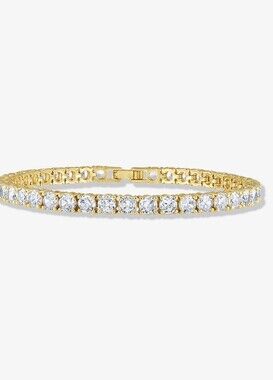 Silver/ White Zirconia Tennis Chain Anklet